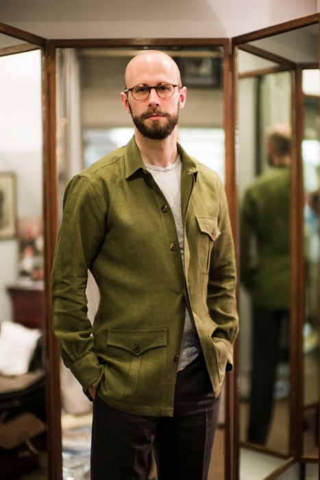 linen safari jacket Budd