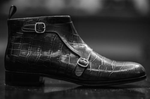 Santoni strap boot