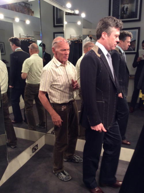 Richard Anderson bespoke suit fitting
