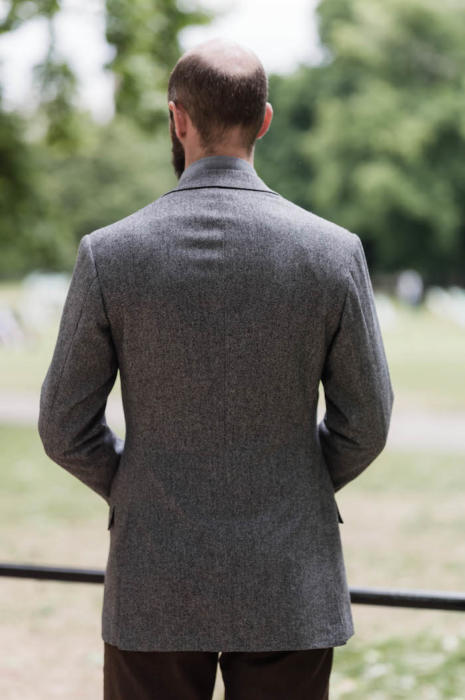 Caraceni bespoke cashmere jacket back