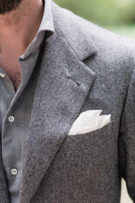 Caraceni bespoke cashmere jacket chest