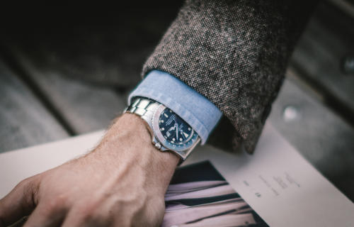 denim shirt with rolex gmt master II