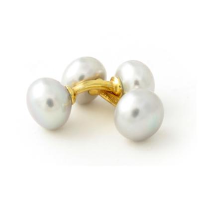 Grey and Gold Cufflinks