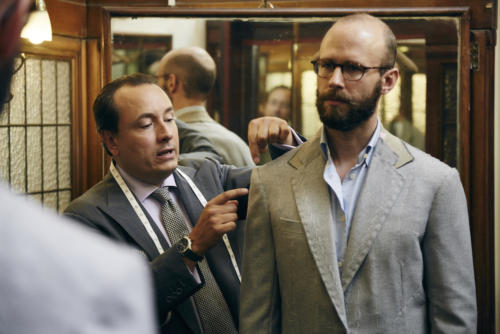 Steven Hitchcock bespoke jacket fittings