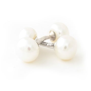 White and silver Cufflinks