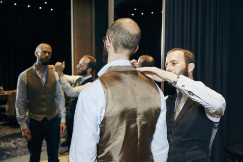 Herringbone waistcoat Davide Taub bespoke2