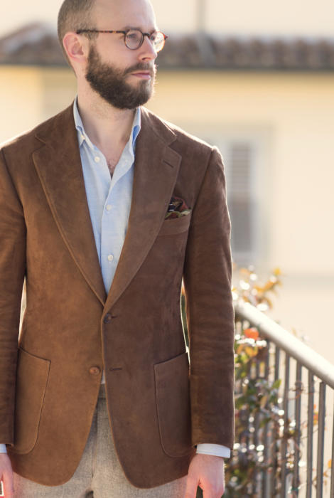 Cifonelli bespoke suede jacket