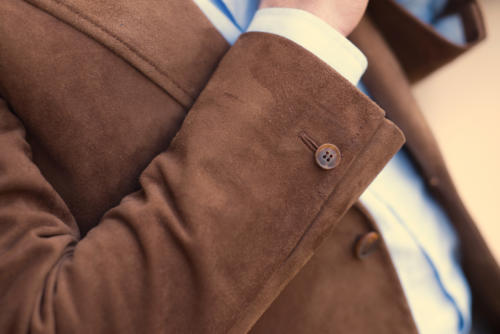 Cifonelli bespoke suede jacket Button