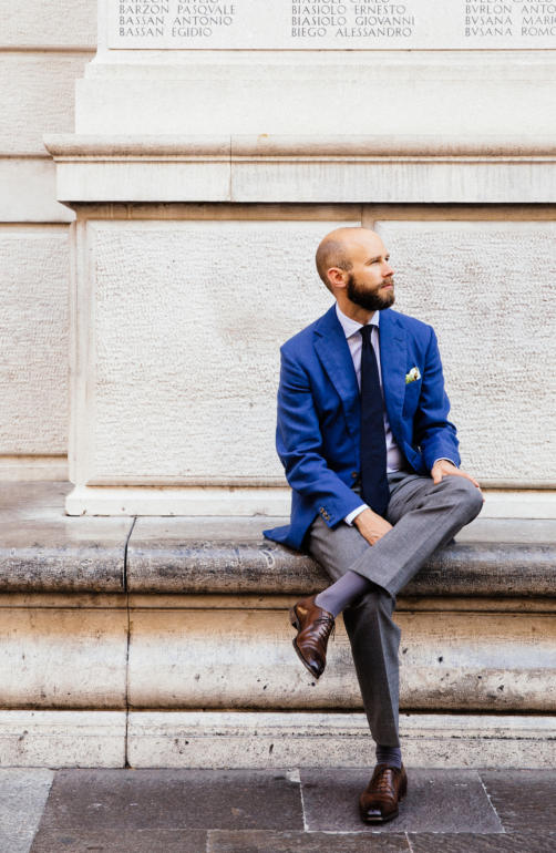 A lapis-blue linen jacket for summer – Permanent Style