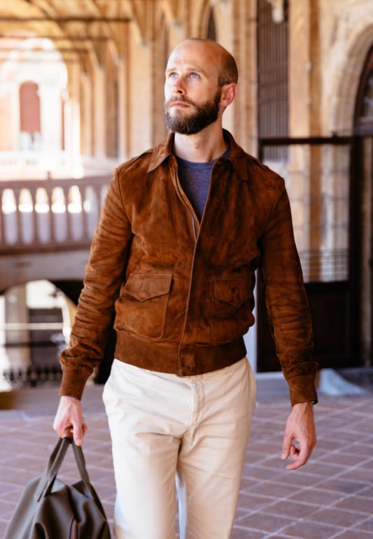 The suede blouson for travel – Permanent Style