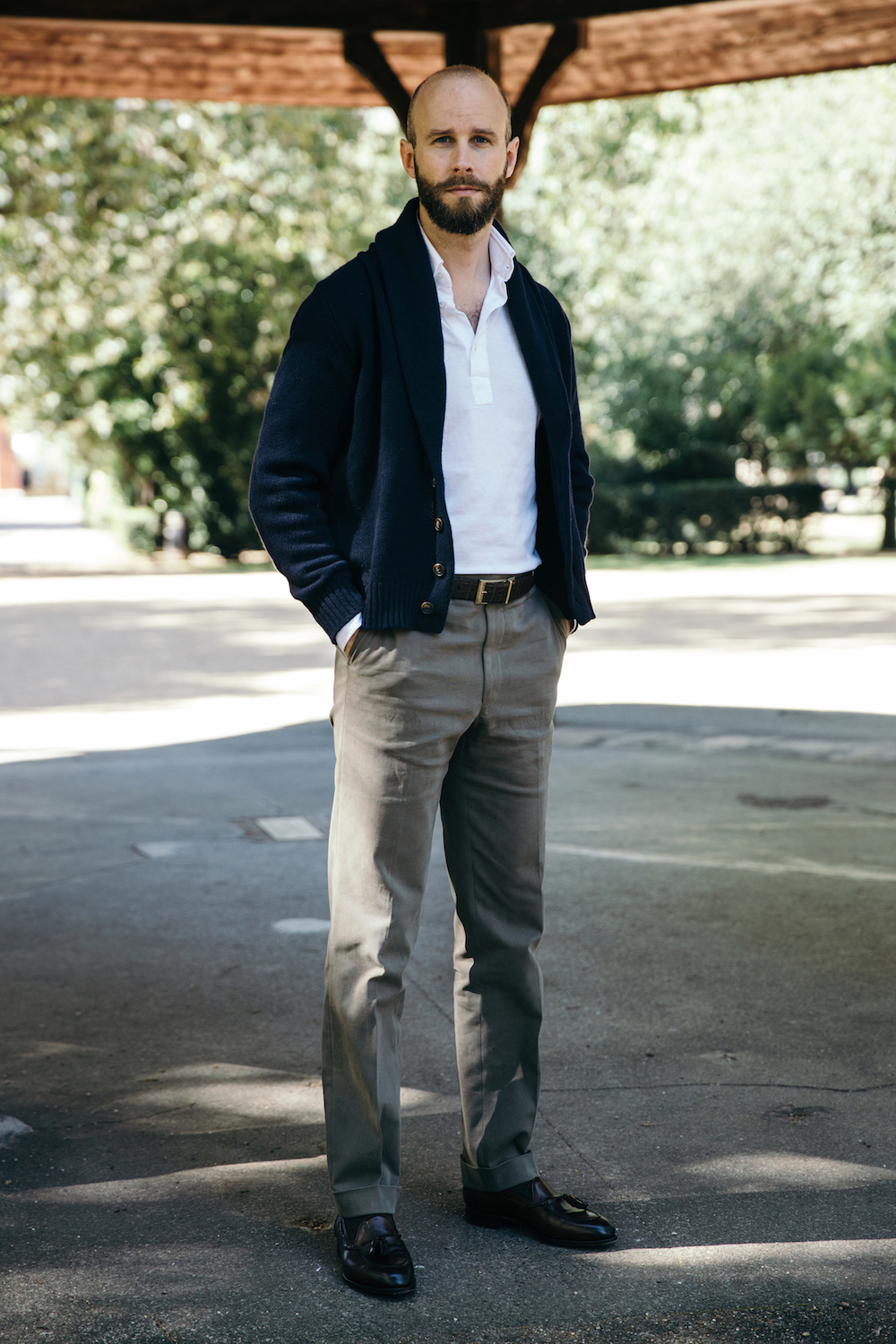 Sports jacket with chinos clearance