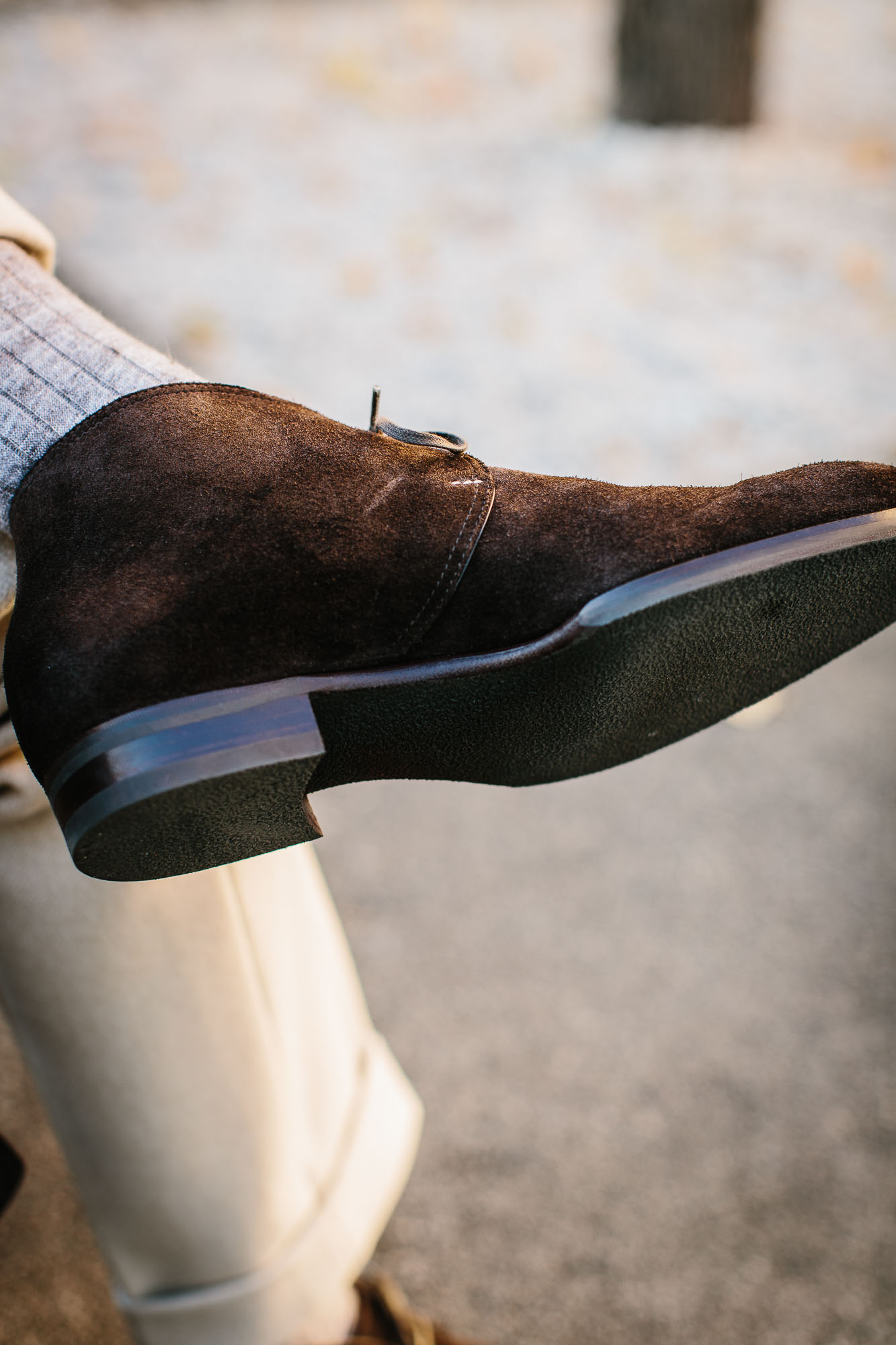 wearing leather shoes in the rain