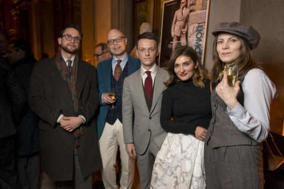 FIRENZE. Evento Plaza Uomo al palazzo Budini Gattai in occasione di Pitti Uomo 91. Nella foto Hannes Rebas, Jussi Hakkinen, Justyna & Mikolaj Pawelczak, Anu Rautalin. Foto Tommaso Angiolini