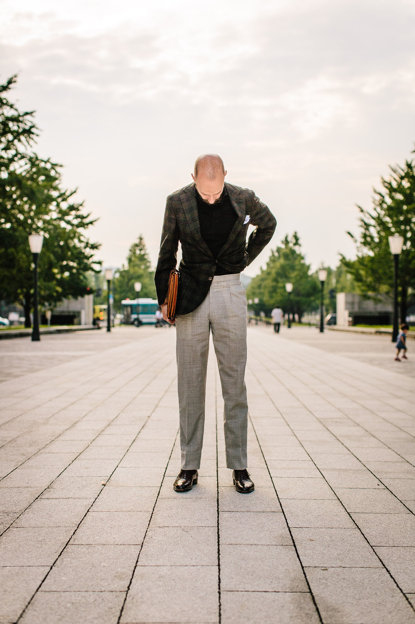 Adding interest to a navy blazer and grey trousers  Permanent Style