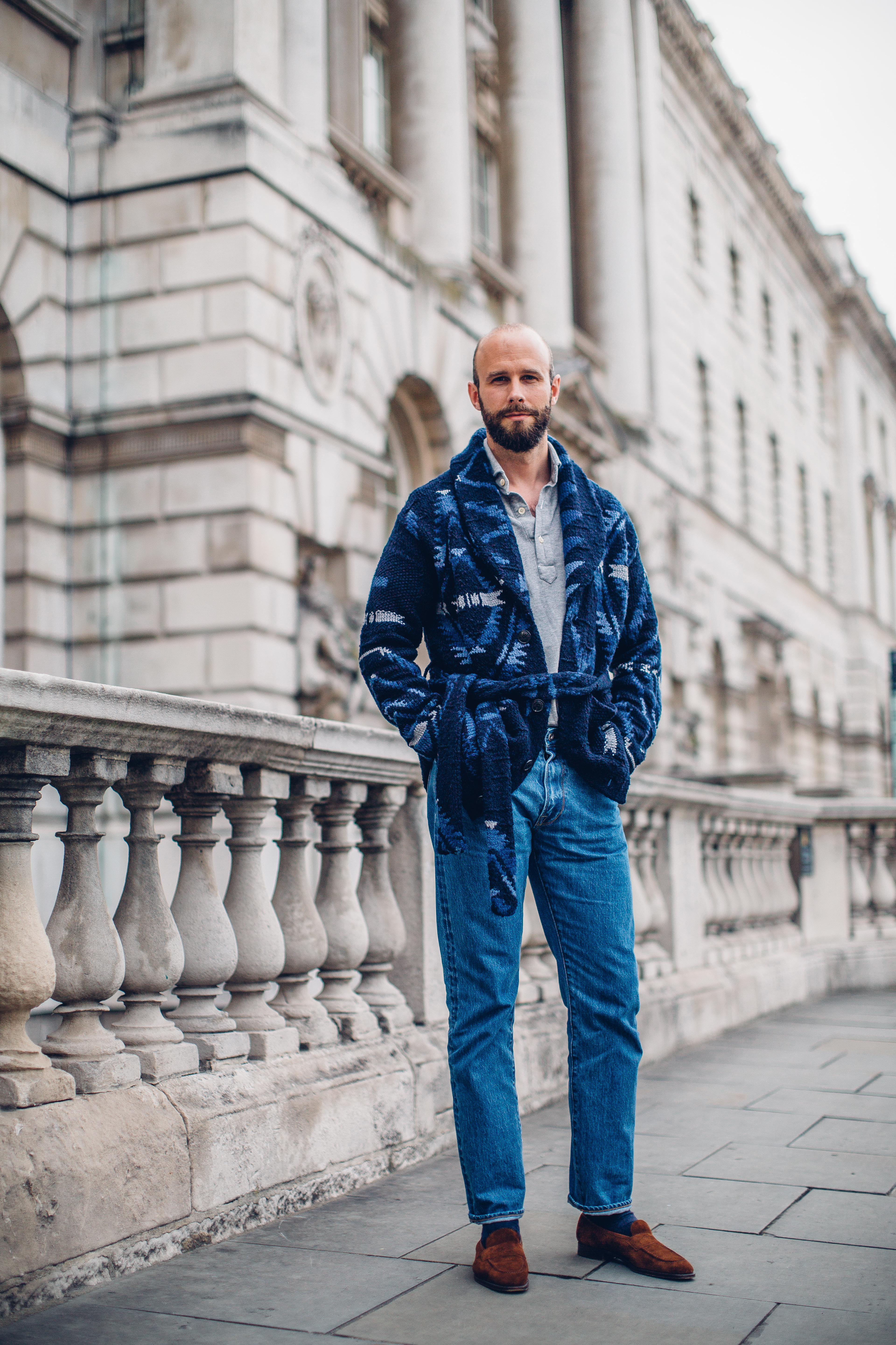 Anglo-Italian denim and Ralph Lauren cardigan – Permanent Style