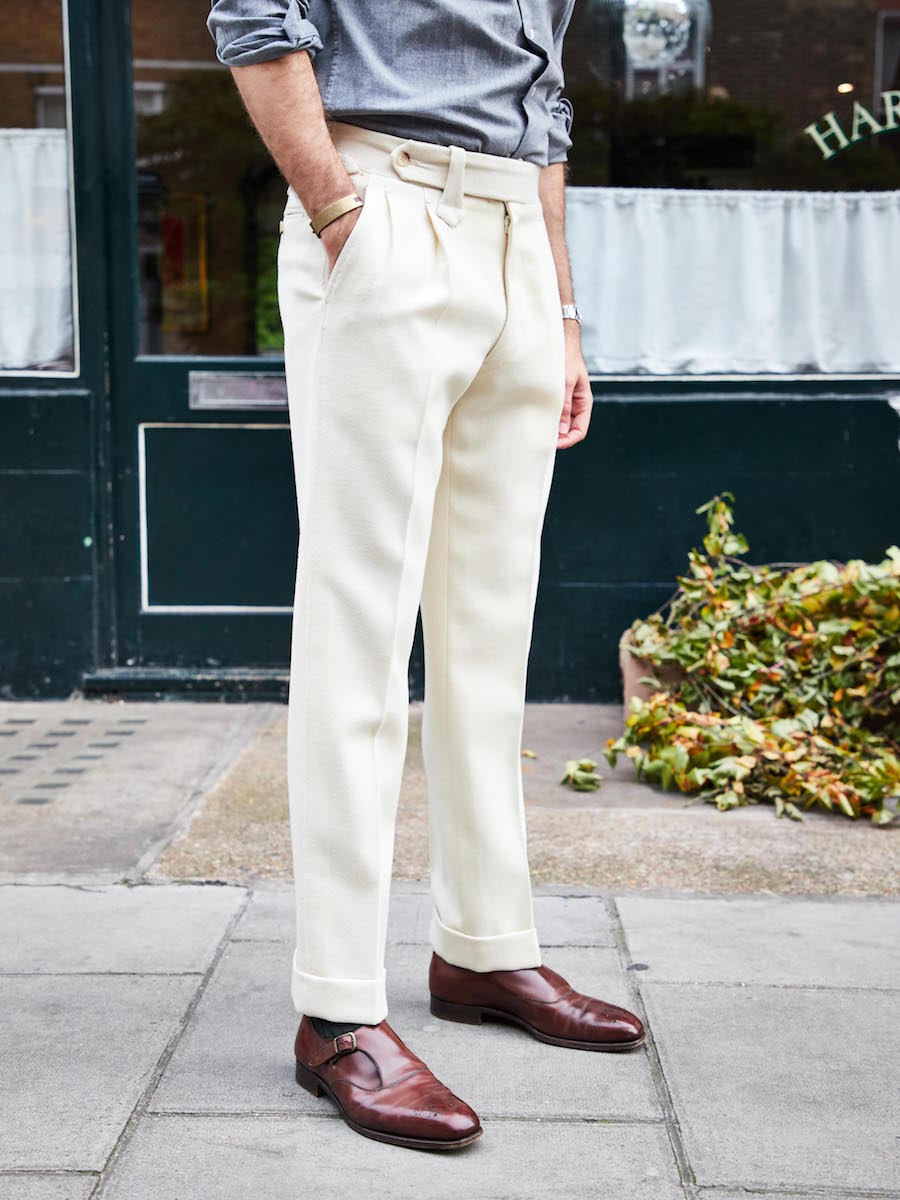 Green cotton trousers photobombed  Permanent Style