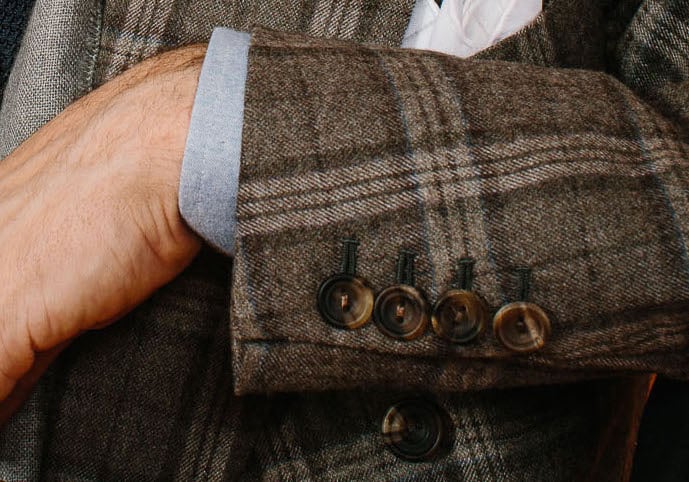 Savile Row Natural Horn Blazer Button Set Medium Tan Sport Coat Buttons 