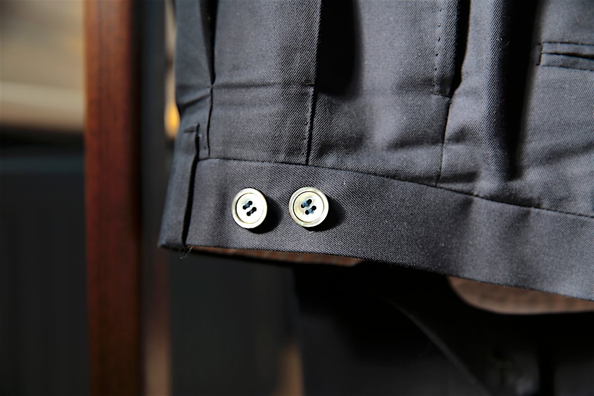 Men's  Fashion Two Button Suit Flat-Front Pants Ticket Pocket Royal Blue 7022 