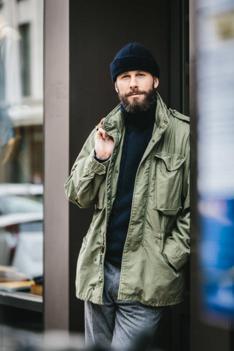 rollneck Permanent Field Style – flannels and jacket,