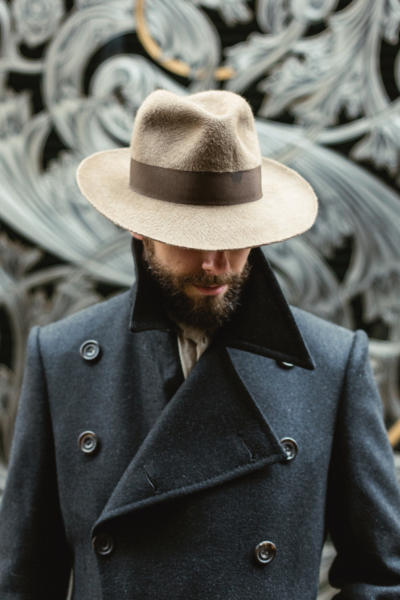 Brown hat and charcoal