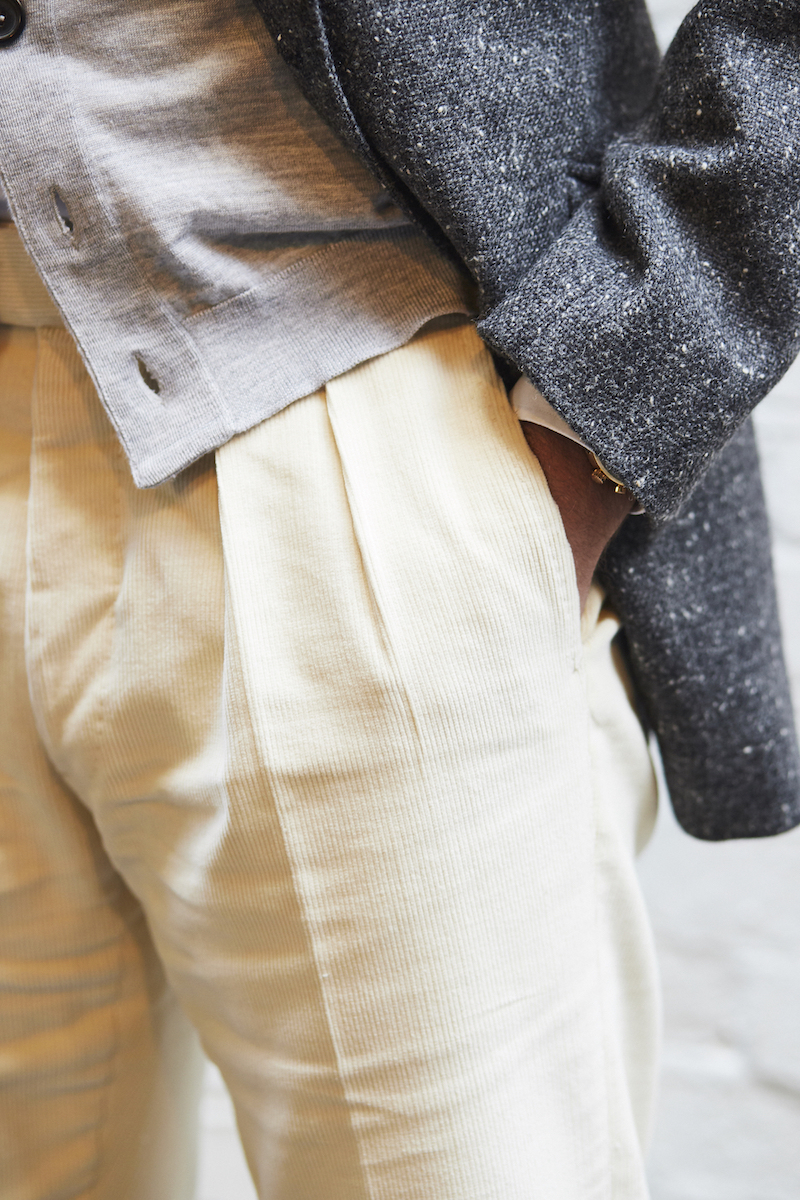 Charcoal jacket sales khaki pants