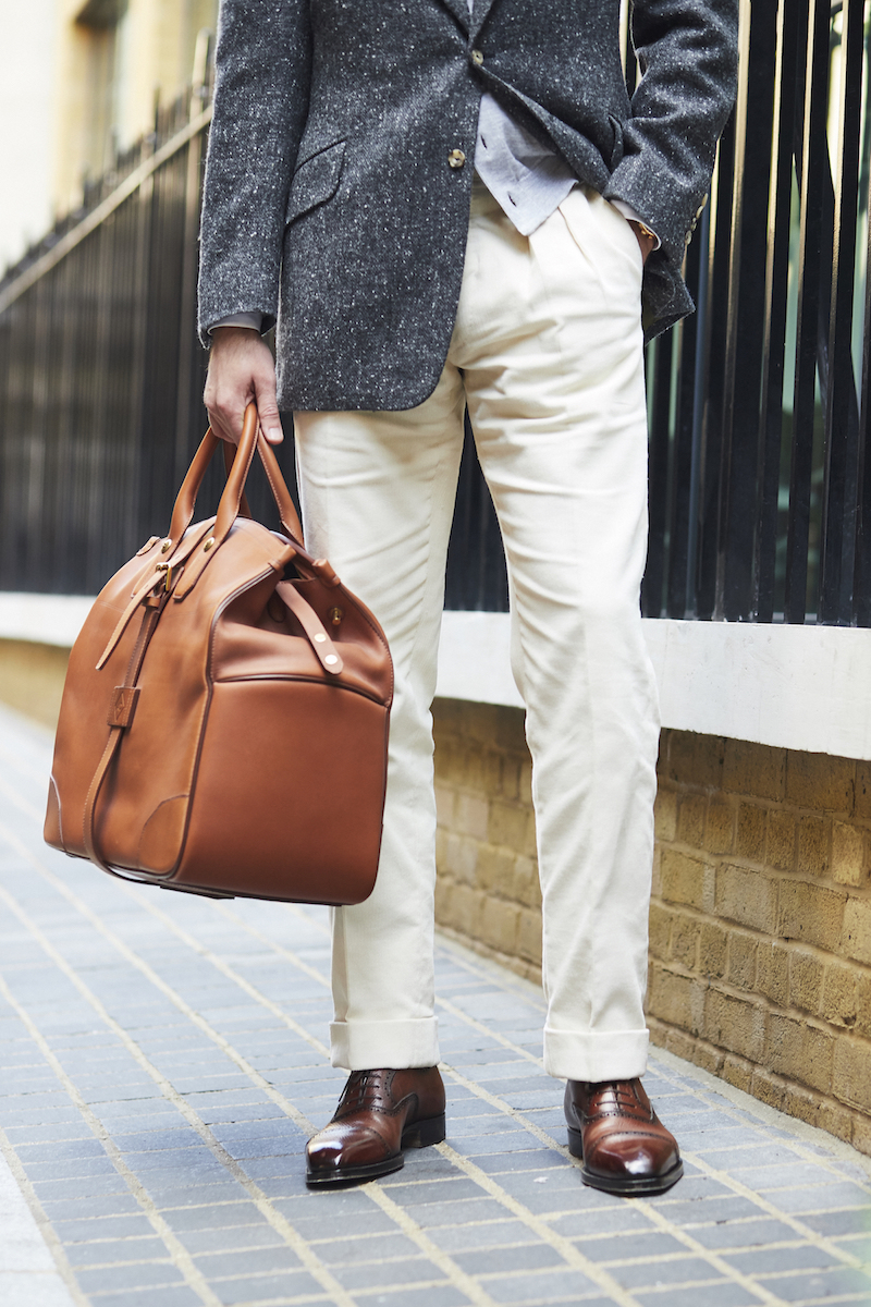 Light brown donegal tweed essential Suit Jacket with elbow patches