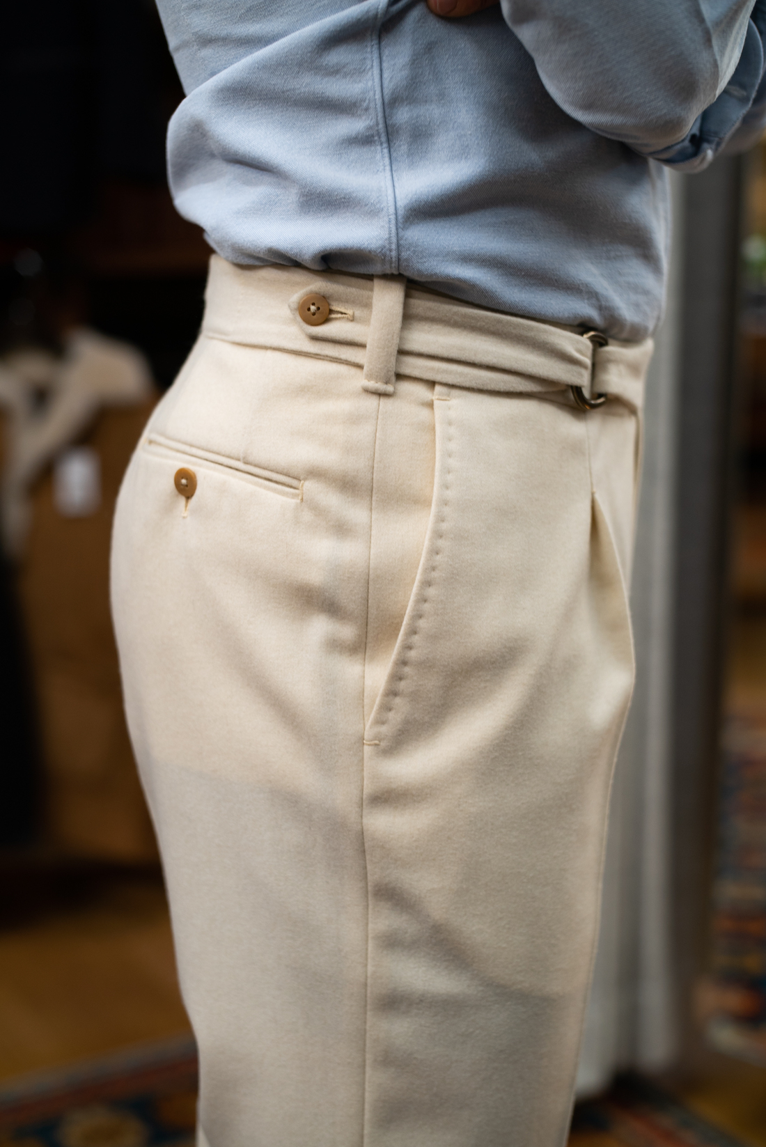 Fashion Trousers Corduroy Trousers TRANSIT PAR-SUCH Corduroy Trousers cream flecked casual look 