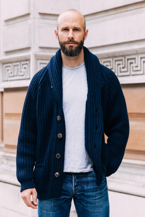 Introducing: The indulgent shawl-collar cardigan – Permanent Style