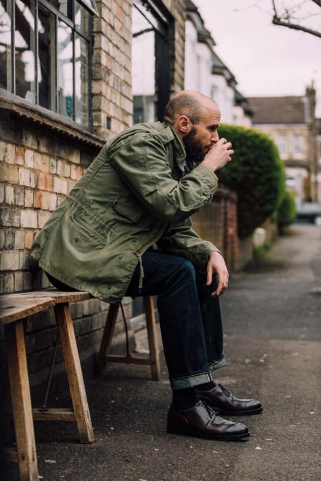 vintage field jacket and jeans