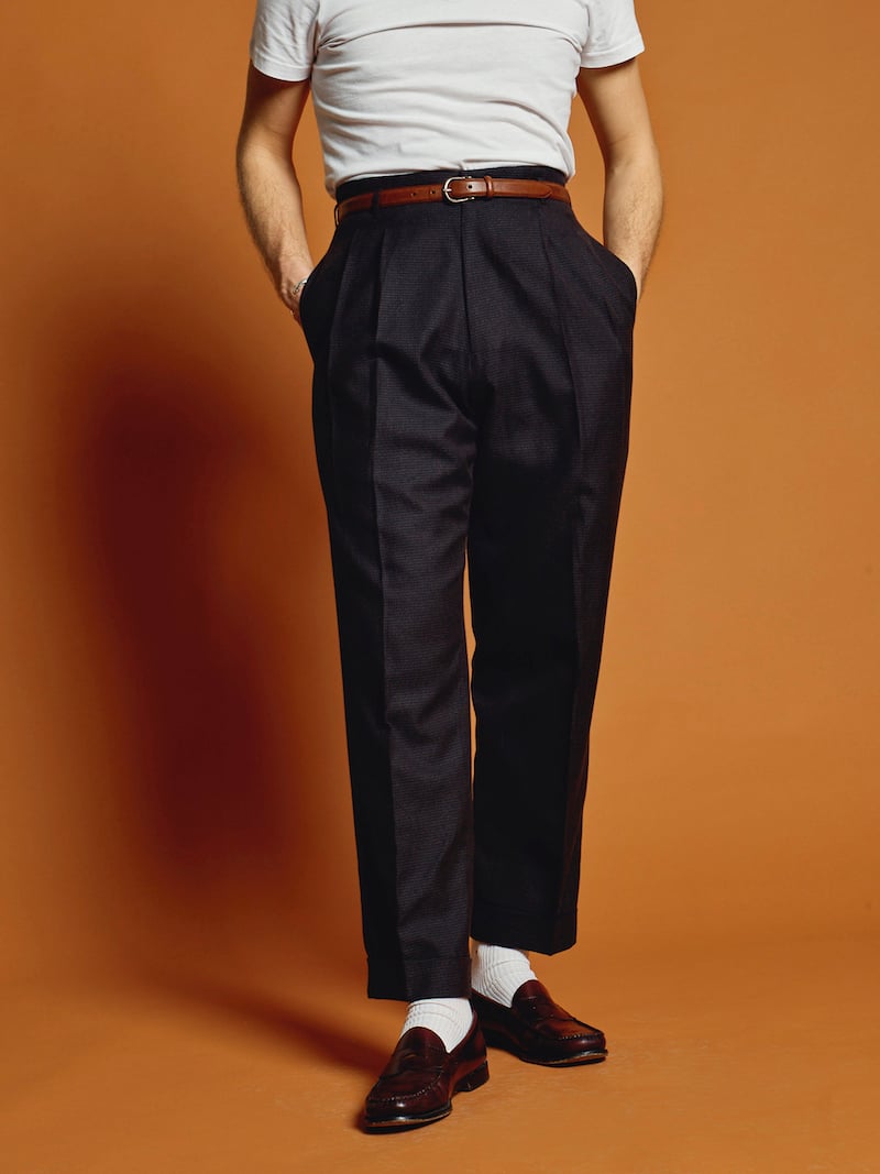 【日本製】  Trousers Tuck Highwaist カジュアルパンツ