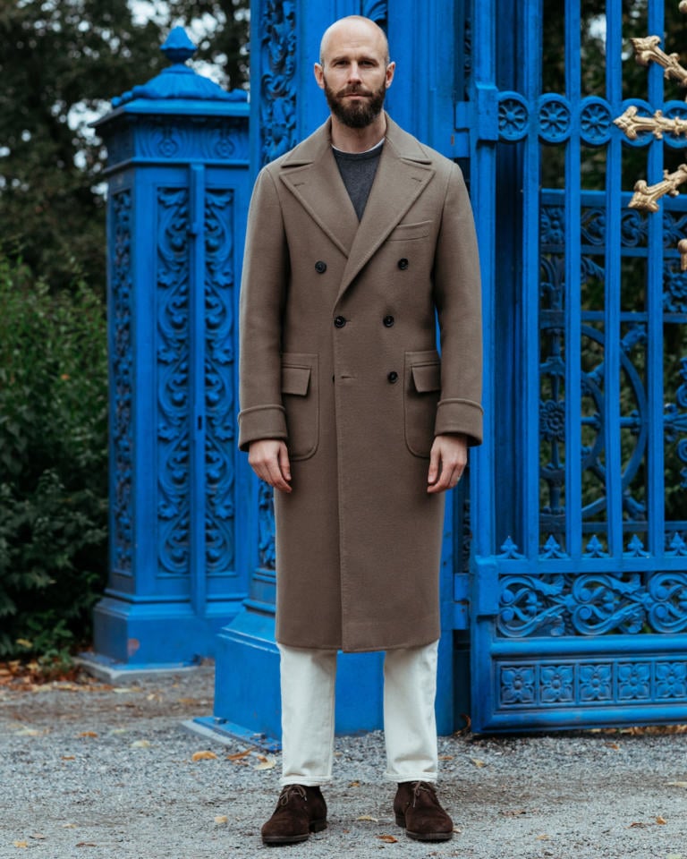 Knitwear and necklines – with Ciardi overcoat in ‘British Warm ...
