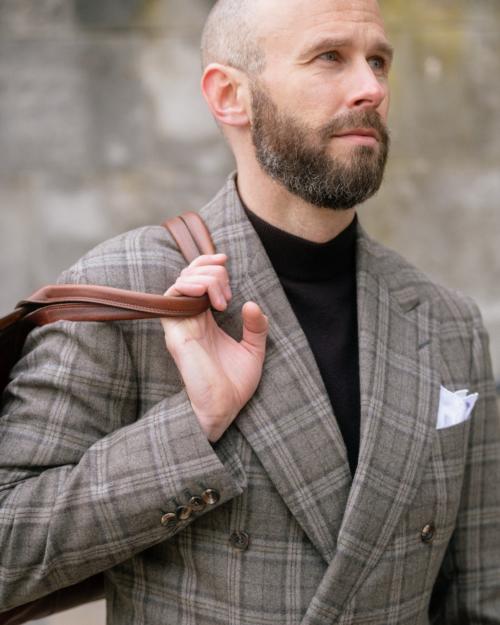 mock neck suit