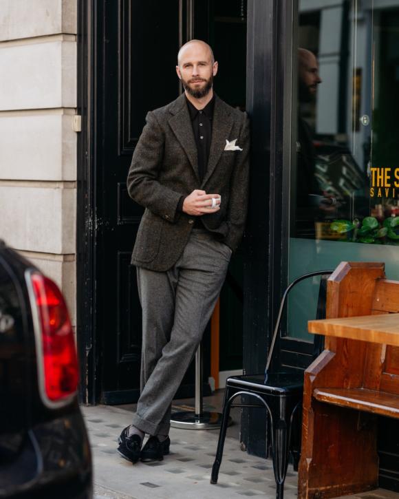 The ROLLNECK I Charcoal  Luxury Soft Wool Jumper I Navygrey