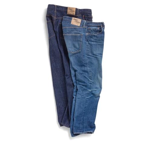 Relaxed Fit Selvedge Jean in Darned Patch Wash