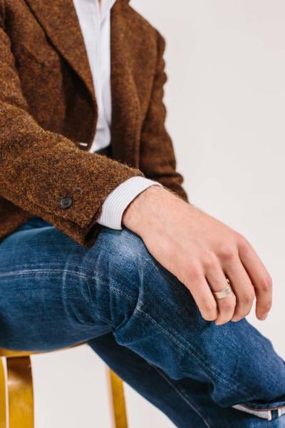 Luxury Gentlemens Country Maroon Black Check Tie Tweed Woven Wool Style