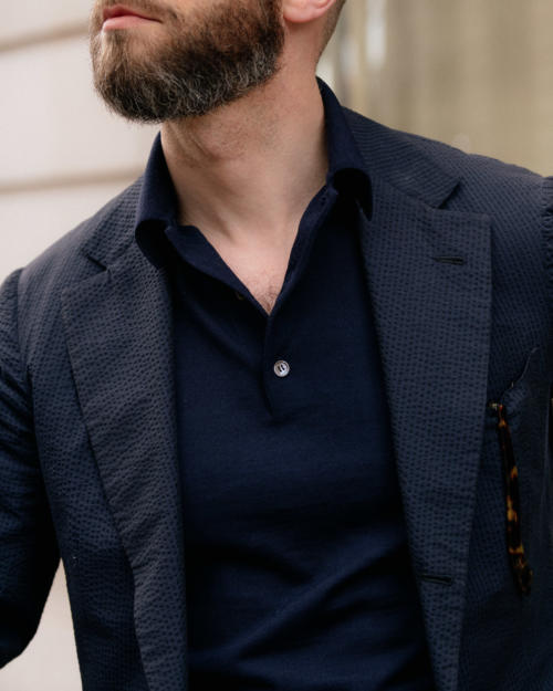 Polo shirt and coat on sale