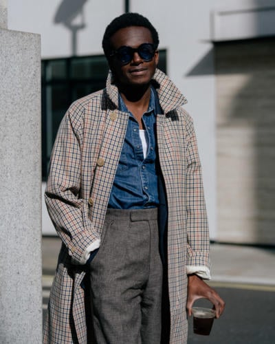Colour, size and drama: How to dress like André Larnyoh – Permanent Style