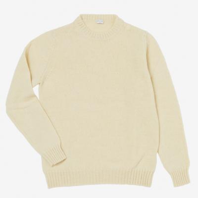 Shetland Striped Crew Neck Jumper - Orange/Green