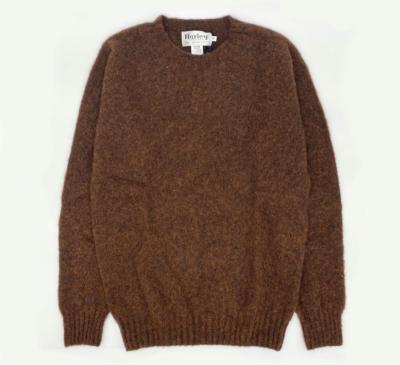 Shetland Striped Crew Neck Jumper - Orange/Green