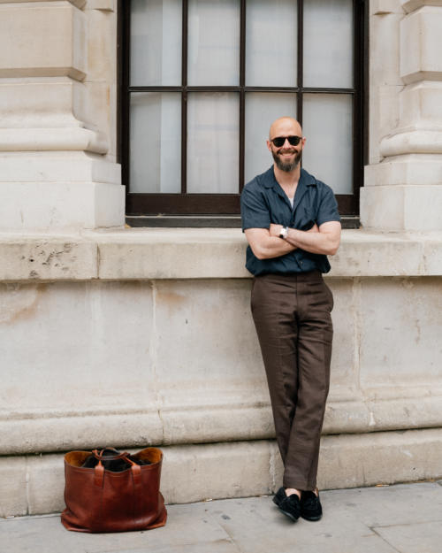 Untucked Slim Fit Linen Blend Rolled Sleeve Shirt