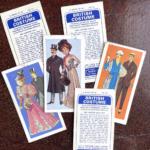 Collectable cards show the ages of British Costume