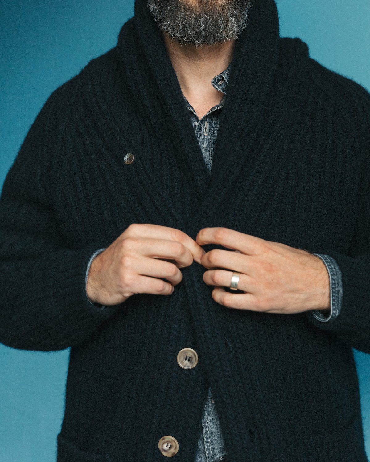 In Person:  Essentials Shawl Collar Cardigan Review + How