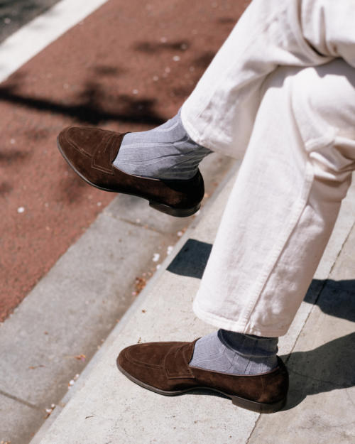 Men's Classic Leather Belt In Mocha Brown Suede - Thursday Boots