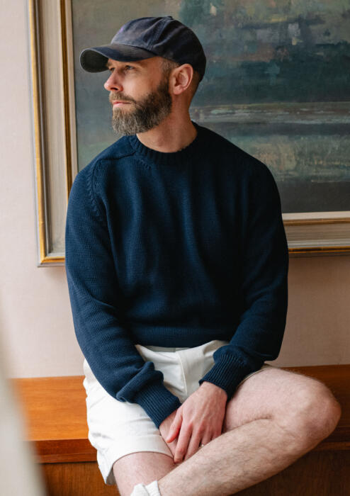 Introducing The Speciale hand framed cotton sweater Permanent Style