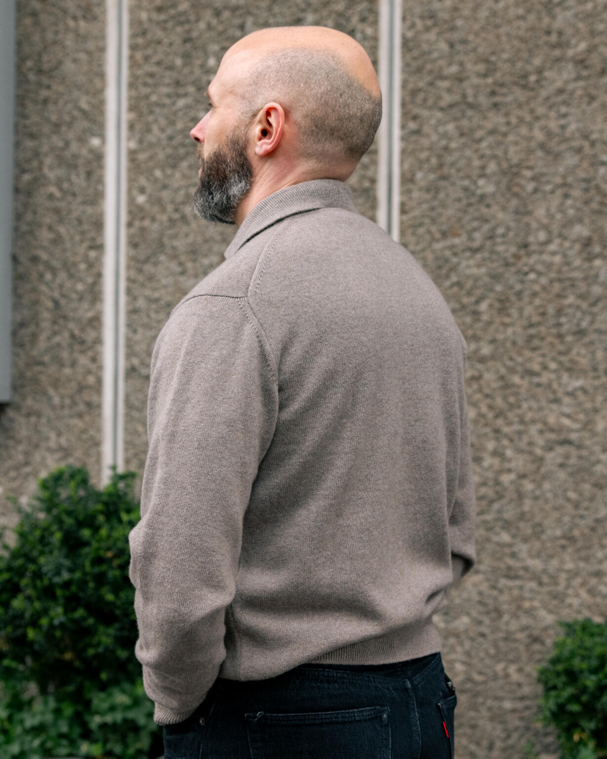 Cashmere Rugby Grey w/ White Collar
